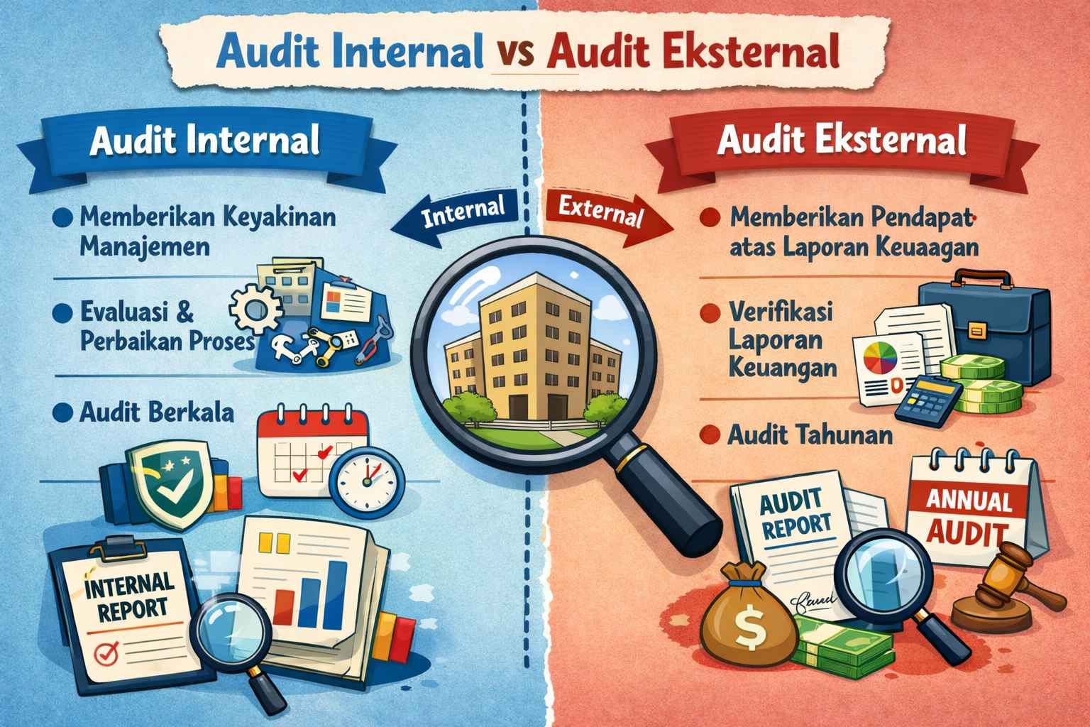 Perbedaan Audit Internal dan Eksternal